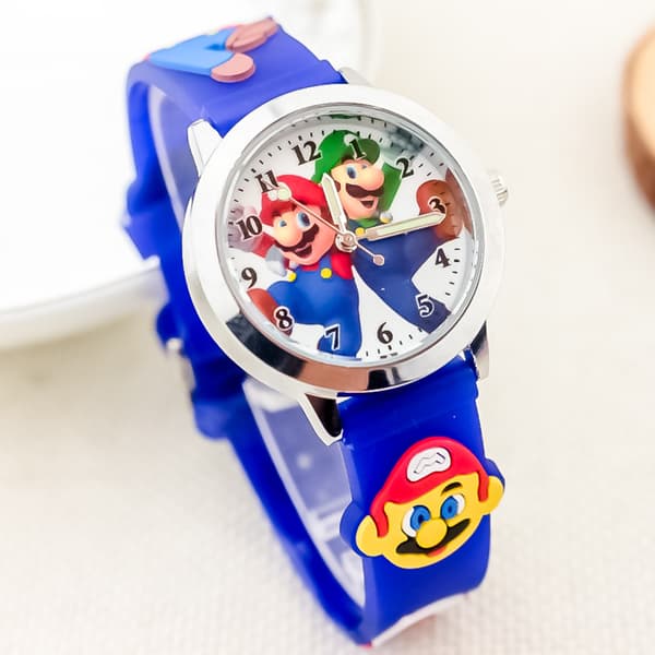 Tegneserie Barn Super Mario Dockdocka Klokke Studentklokke