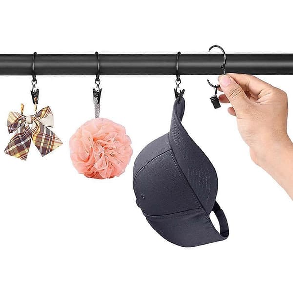 42-pak Åbningsbare Gardinringe med Clips, 2,54 cm Indvendig Diameter, Kraftige Rustfri Dekorative