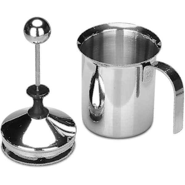 400ml Manuell Melkeskummer Rustfritt Stål Dobbel Mesh Skumkopp