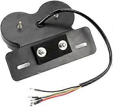 Black 40W 40 LED Motorcycle Tail Light Integrated Brake Light Turn Signal License Plate Holder