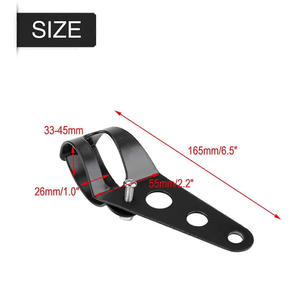 35-43mm Motorcycle Headlight Mounting Bracket Fork Tube Clamp Kit Black for Chopper Cafe Racer