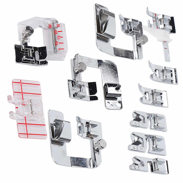 11 Pcs Presser Foot Hemming Rolled Hem Parallel Stitch Sewing Machine Accessories Replacement