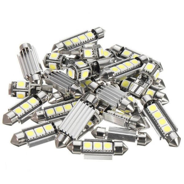 54 hvite LED-pærer til bil - E-Klasse W211 2002-2008