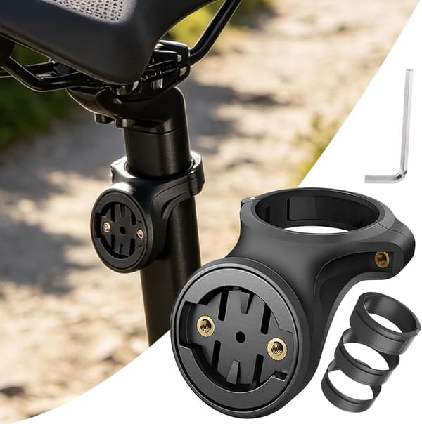 Seteklemme - lett erstatningsbrakett i nylon, sykkelsetemontering leveres med 3 avstandsstykker Comes with 3 spacers