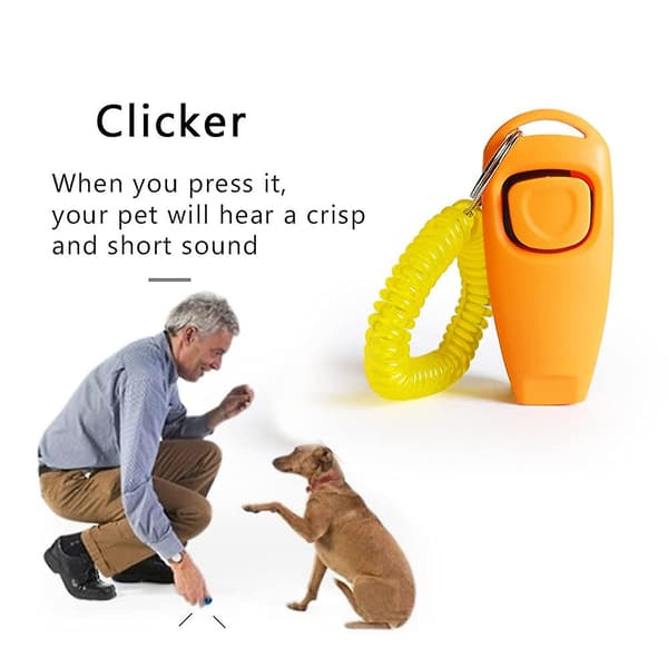 2 st Dog Training Clicker 2 i 1 Visselpipa och klicker Husdjursträningsverktyg med handledsrem Nyckelring