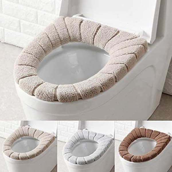 Soft and Warm Washable Toilet Seat Cover, 3-pack