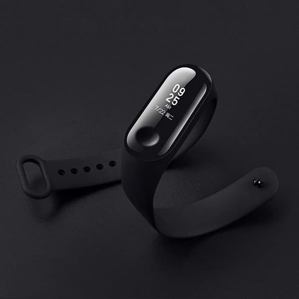 Urrem til smartwatch, universal, vandtæt, TPU, tilbehør til Xiaomi 7 6 5, sort