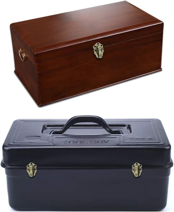 Sett med 8 - Bronsefargede vippespenn Vintage Retro Spenne