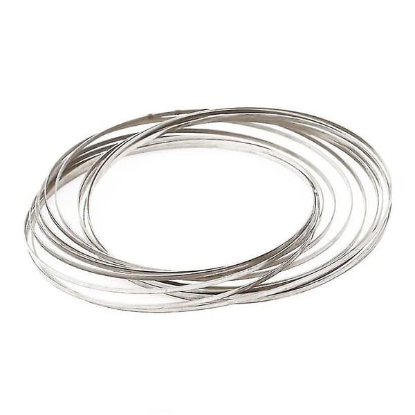 3D Magic Toy Arm Slinky Toroflux Flippy Flux Flow Rings Spinner Dynamisk Armbånd, Sølv