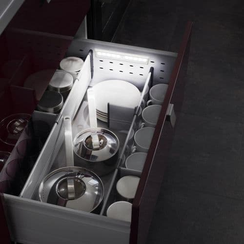 Sæt med 2 LED-natlamper med bevægelsesdetektor, skabsbelysning, LED-strips,