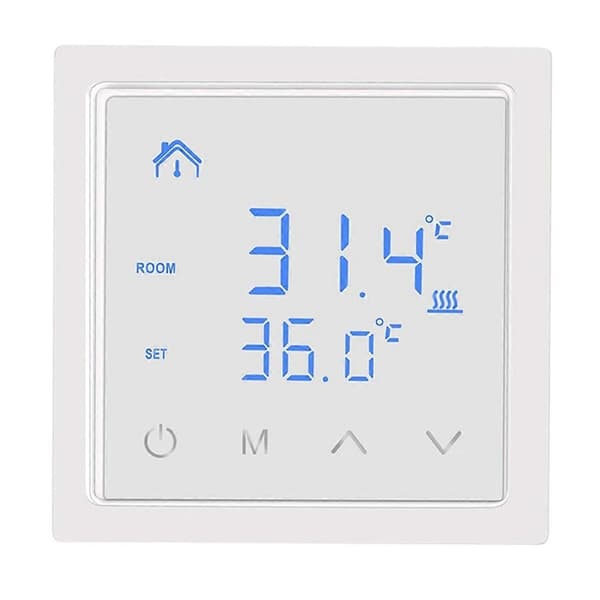 Smart Termostat 16A Golvvärme Temperaturregulator Vit