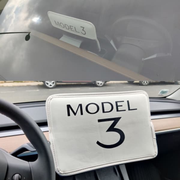 Solskærm til bilskærm, solskærm til Model 3 17-21, støvbeskyttelse i sort