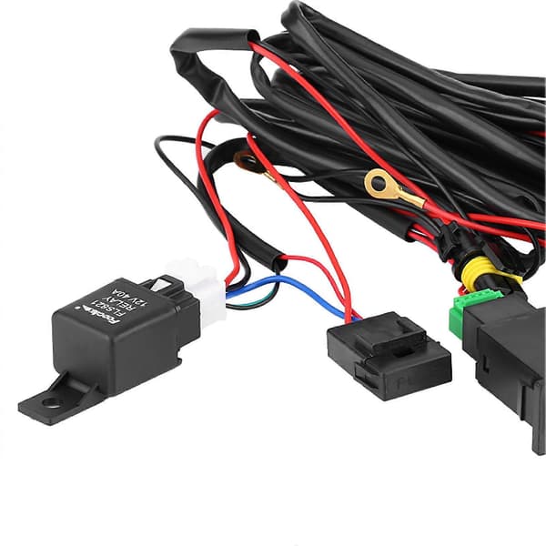 12V Universal Car LED Fog Light On/Off Switch Wiring Harness Fuse Relay Kit