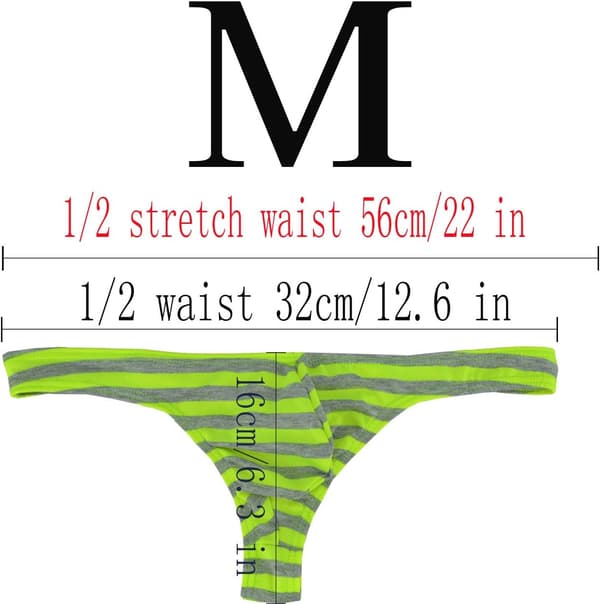 NNK22 Tanga för män, elastisk, slät, randig, 3-pack färg 1 M Farbe 1 M