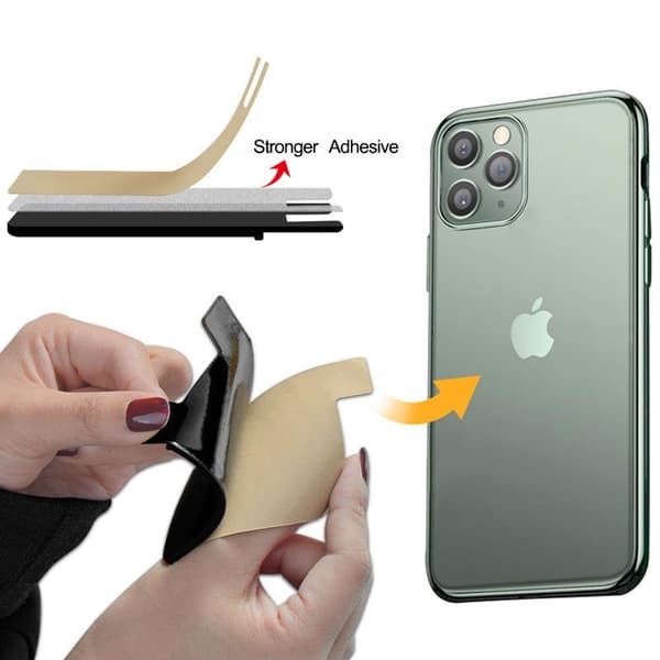 2-pack Universal Mobile Wallet/Card Holder - Self-adhesive Black