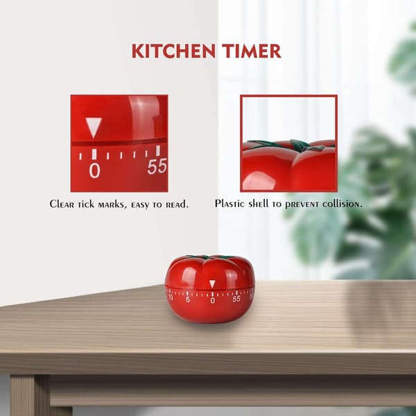 Mekanisk kjøkkentimer Nedtelling Tomat Timer