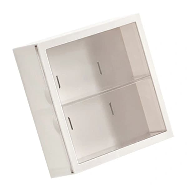 Wall Mounted Display Cabinet Blind Box Figures Display Case Craft Storage Display Rack Dustproof Doll Toy Storage Box White