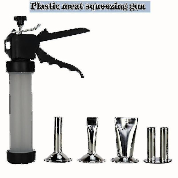 Jerky Maker Gun med 4 rustfrie munnstykker Hwy[HhhhS] LGL