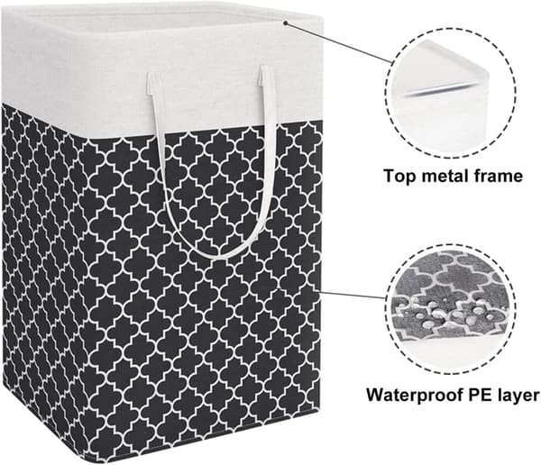 Laundry Basket, Large Laundry Bag with Handles, 75L Organizing Basket