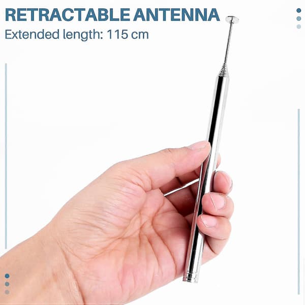 115 cm 10-seksjons teleskopantenne AM-radio