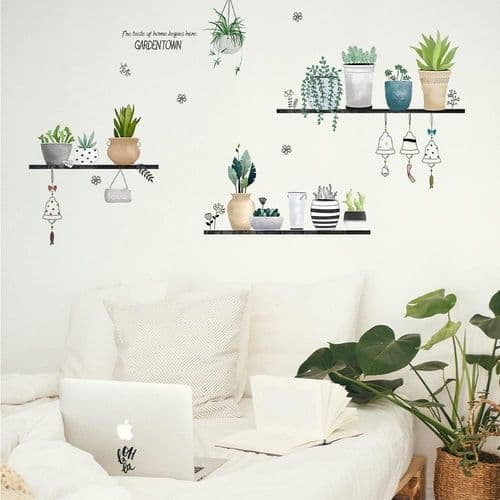 Wall Decals, Wall Stickers, Leaf Wall Mural for Bedroom, Green Wall Stickers