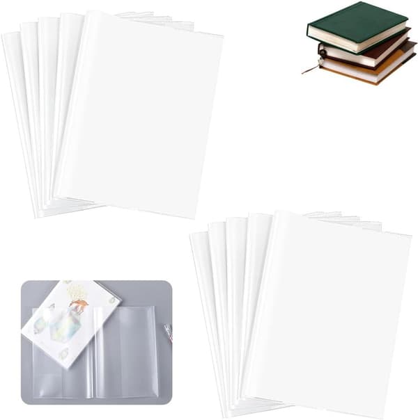 Book Cover - 10 Pcs Transparent A4 Notebook Covers Insert Folders Paper Protectors_yu