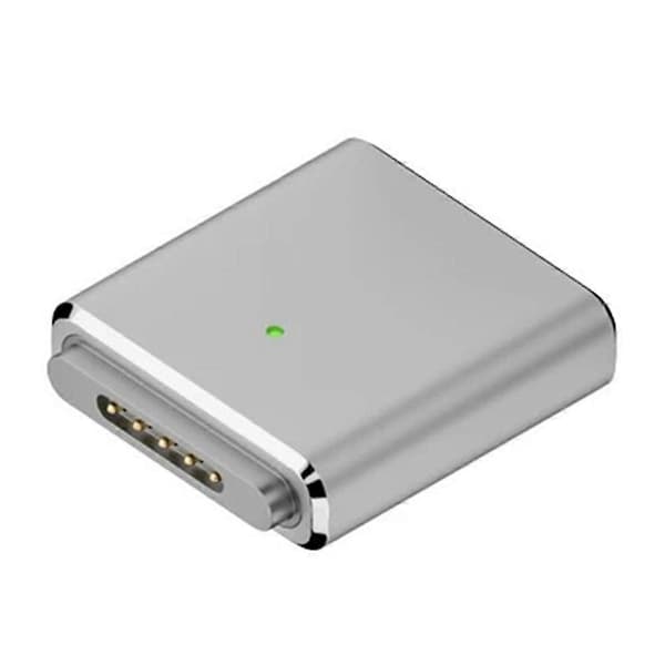 Kompatibel med MagSafe 3 USB-C hunn til magnetisk PD 100W ladeadapter for MacBook - Sølv Stil A Silver Style A