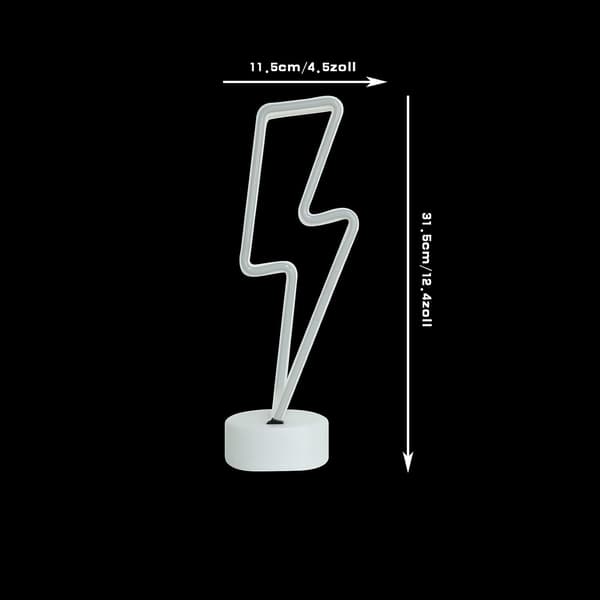Lyssterke neonformede LED-lys USB-drevet varmhvit borddekorasjon