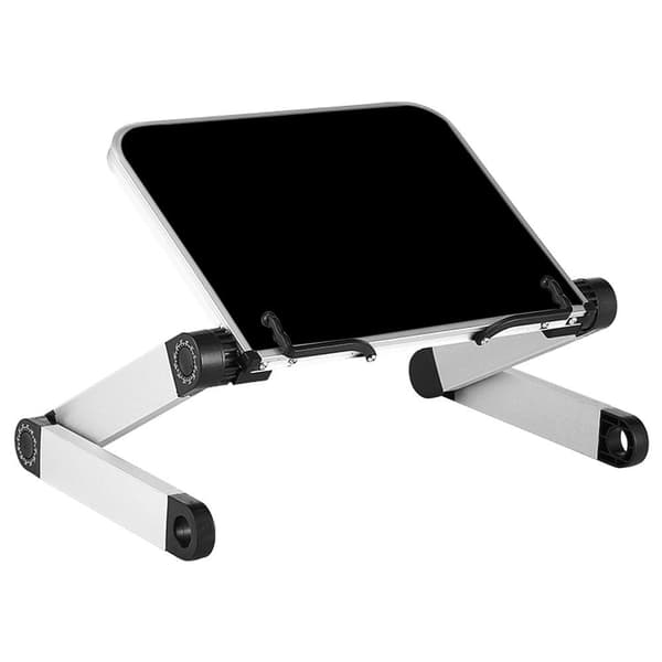Book Holder Stand for Reading, Chef Recipe Book Stand Kitchen, Foldable Portable with Adjustable Book Clip for Textbook A4 Paper