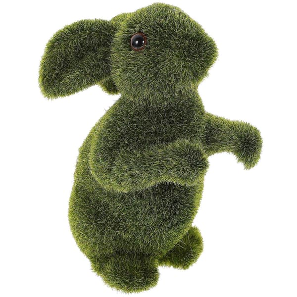 Easter Bunny Decoration Moss Hare Figurine Garden Artificial Moss Rabbit Easter Decor