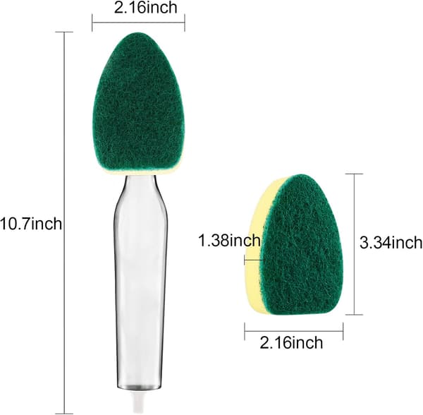 1 Sponge Mop Handle and 6 Replacement Sponge Mop Heads, Heavy Duty
