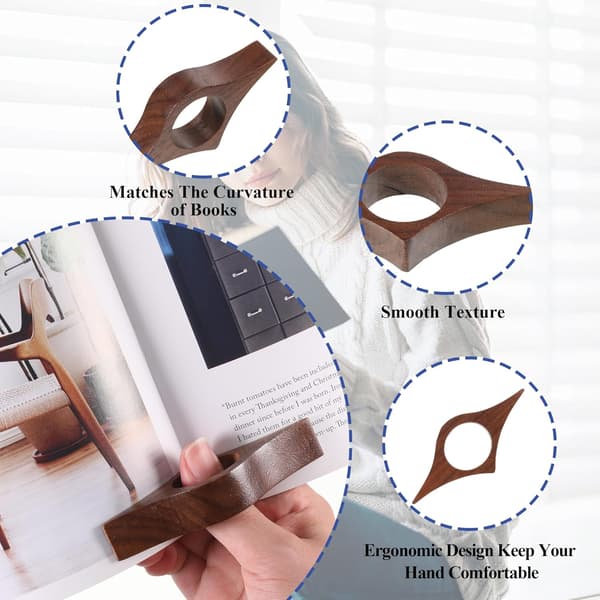 Handmade Walnut Wood Bookmark Holder - Unique Reading Accessory for Book Lovers
