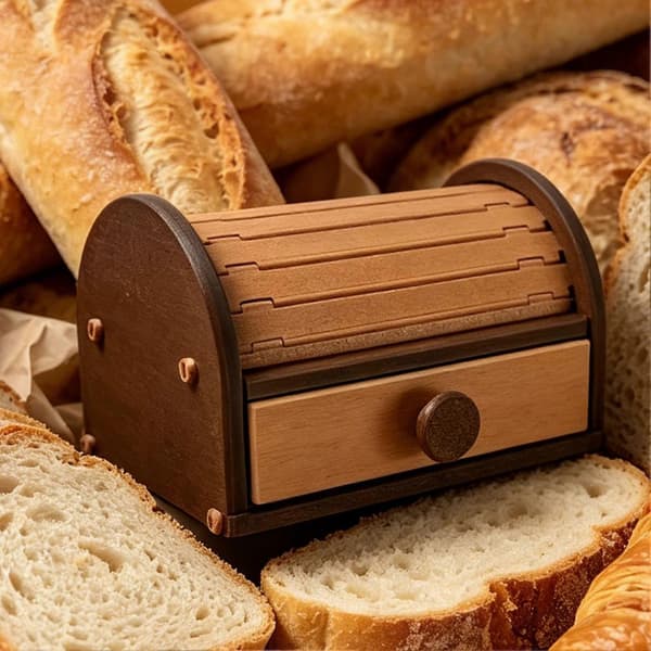 Bordplade Brødbeholder Brødorganisator 3D-printboks Brødopbevaringsbeholder