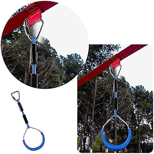 Ninja Obstacle Course Climbing Rings Set for Kids - Max Load 120 Kg - Multifunctional Garden Swing
