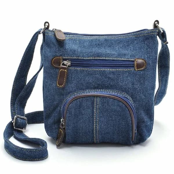 Denim skuldertaske, afslappet taske, damehåndtaske