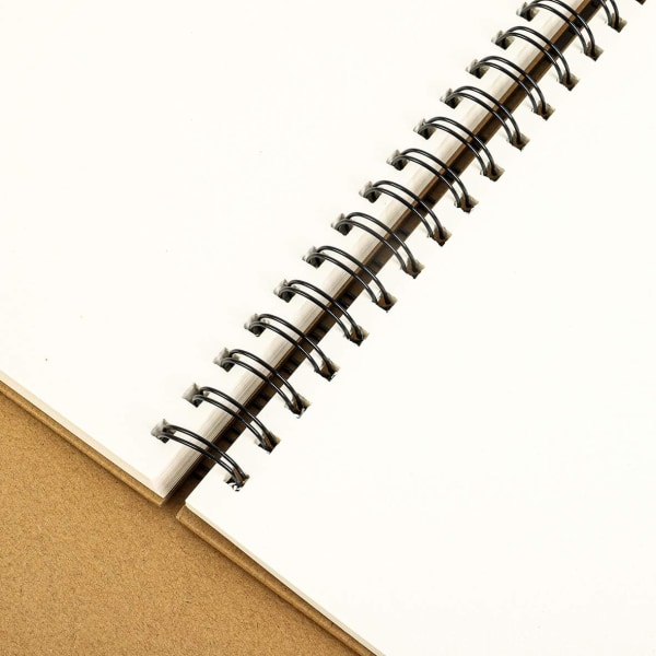 Kraft Soft Cover Spiral Ritbräda, Blank Notebook Dagbok,