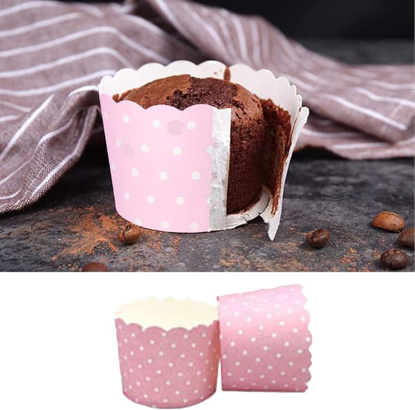 100 stk Bagepapirkopper, Papirmuffinsforme, til Hjemmeovn