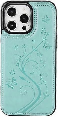 Phone Case Compatible with iPhone 16 Pro Max 6.9 inch with Tempered Glass Screen Protector Card Holder Wallet Case Stand Flip Leather Cell in Phone16