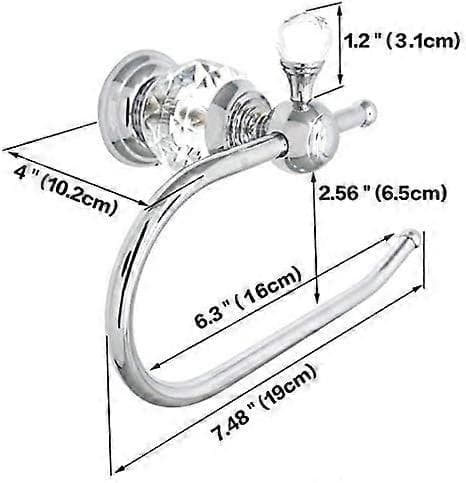 Crystal Series Toiletpapirholder i messing, poleret krom