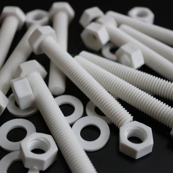Hex Bolt, (pp), M10 X 70mm, Plastic Bolts, Nuts & Washers, - Screws 20pcs White Szkyd A