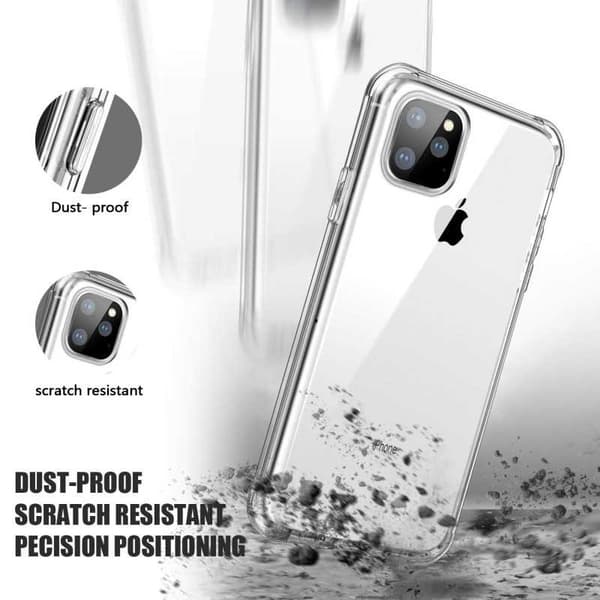360° Täysin peittävä silikonikuori iPhone 11 Läpinäkyvä Läpinäkyvä Transparent Transparent