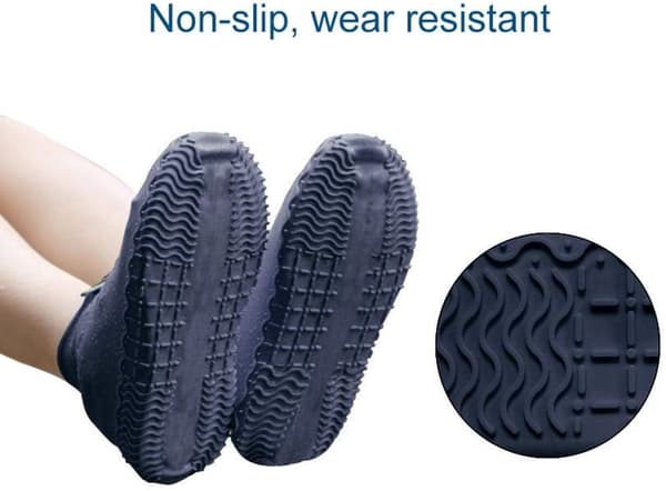 Waterproof Shoe Covers, Reusable Foldable Non-Slip Rain Shoe Protectors