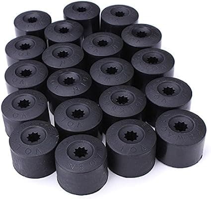 20 hjulmutterbultkåpor 17 mm kompatibla med VW Golf Mk4 Passat Audi Beetle