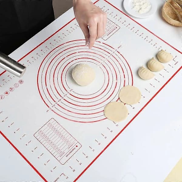 Silikonmatte Bakematte Silikon Deigmatte Gjenbrukbar Non-stick Sklisikker m