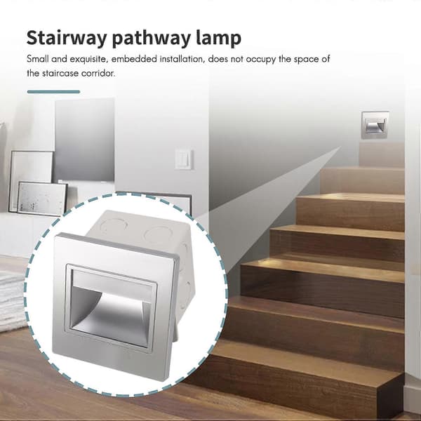 4 stk LED 3w LED Innfelt Trinnlys Innendørs Bakgrunnsbelysning
