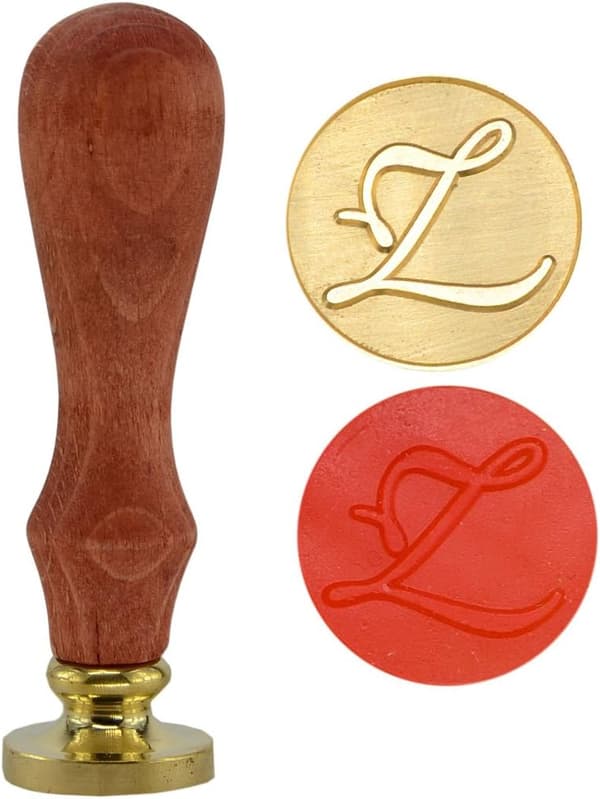Retro messinghode trehåndtak 26 bokstaver A-Z Alfabet Initial Voks klassisk forsegling voksseglstempel GZ5 Z -