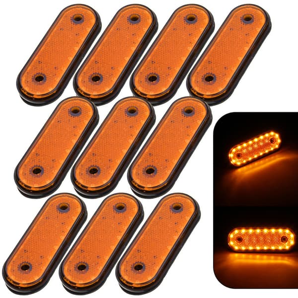 10 stk 12V sidemarkering rav 20LED markeringslys sidemarkering LED Trusk lampe pickup lastbil sidemarkeringslys til lastbil