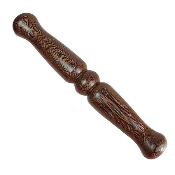 1 st Tai Chi Ruler Massivt Trä Tai Chi Stick Kungfu Träningsutrustning (kaffe)