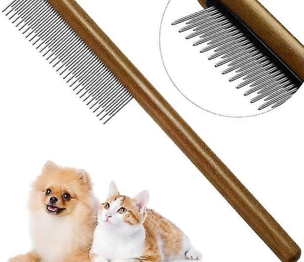 Professional Dog Comb Comfortable Wood Short Long Teeth Pet Combs