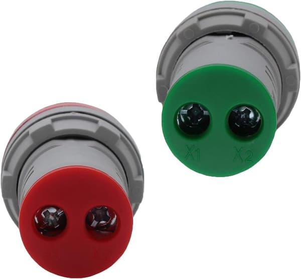Rund LED Spændingsmåler Indikator – AC20-500V, 22 mm Digital Volt